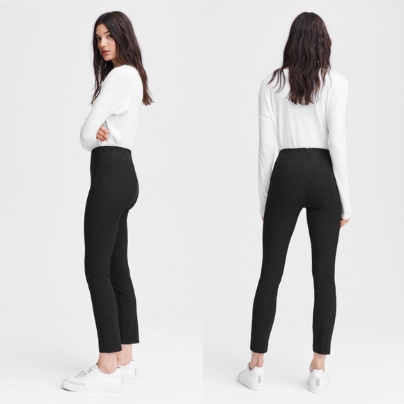 rag & bone Simone Equestrian Stretch Slim Black Ankle Pants - Picture 4 of 11